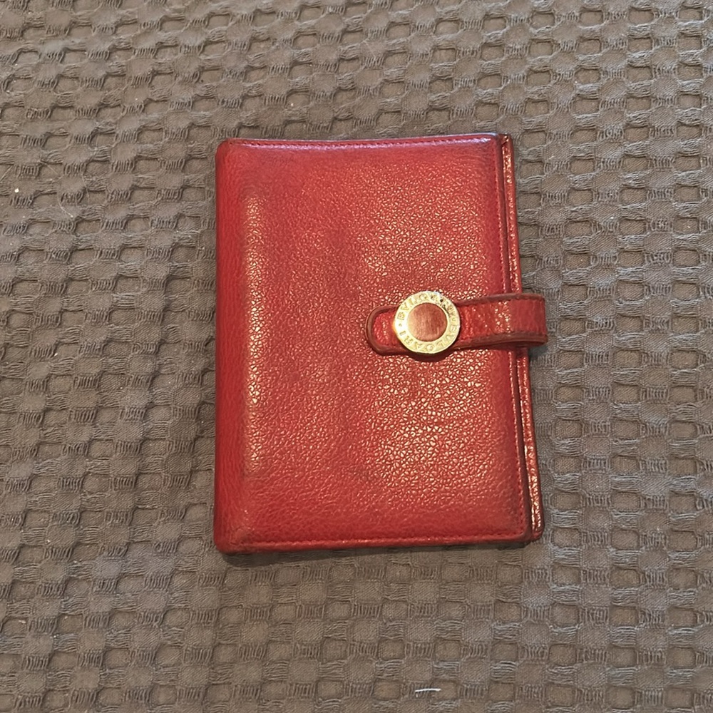 Bvlgari Red Leather Planner Cover